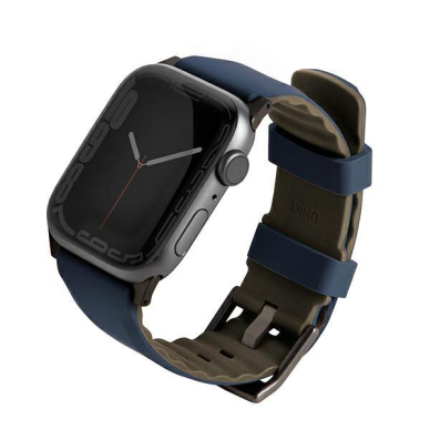 Apyrankė UNIQ pasek Linus Apple Watch Series 4/5/6/7/8/9/SE/SE2/Ultra 42/44/45mm. Mėlyna Apyrankė UNIQ pasek Linus Apple Watch Series 4/5/6/7/8/9/SE/SE2/Ultra 42/44/45mm. Mėlyna