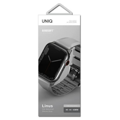 Apyrankė UNIQ pasek Linus Apple Watch Series 4/5/6/7/8/9/SE/SE2/Ultra 42/44/45mm. Pilka 2 Apyrankė UNIQ pasek Linus Apple Watch Series 4/5/6/7/8/9/SE/SE2/Ultra 42/44/45mm. Pilka 2