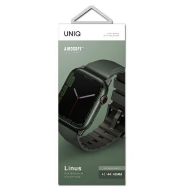 Apyrankė UNIQ pasek Linus Apple Watch Series 4/5/6/7/8/9/SE/SE2/Ultra 42/44/45mm. Žalia 2 Apyrankė UNIQ pasek Linus Apple Watch Series 4/5/6/7/8/9/SE/SE2/Ultra 42/44/45mm. Žalia 2