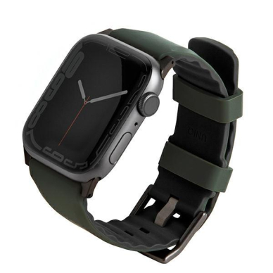 Apyrankė UNIQ pasek Linus Apple Watch Series 4/5/6/7/8/9/SE/SE2/Ultra 42/44/45mm. Žalia Apyrankė UNIQ pasek Linus Apple Watch Series 4/5/6/7/8/9/SE/SE2/Ultra 42/44/45mm. Žalia