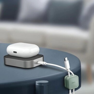 Kabelių organizatorius Uniq Pod lipnus rinkinys 8 vnt. – žalias / mist green 2
