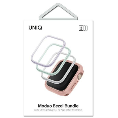 Ekrano apsauga UNIQ ramki do Moduo 3in1 Apple Watch Series 4/5/6/7/8/SE/9 40/41mm Balta 1 Ekrano apsauga UNIQ ramki do Moduo 3in1 Apple Watch Series 4/5/6/7/8/SE/9 40/41mm Balta 1