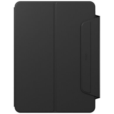 iPad Pro 11" 2024 (5 karta) dėklas Uniq Rovus Snapmount Magnetic, 360 laipsnių pasukamas – juodas 2