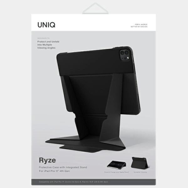 Uniq Ryze Dėklas skirtas iPad Pro 11&quot; 2020 (2nd gen.) / iPad Pro 11&quot; 2021 (3rd gen.) / iPad Pro 11&quot; 2022 (4th gen.) / iPad Air 10.9&quot; 2020 (4th gen.) / iPad Air 10.9&quot; 2022 (5th gen.) - Juodas 5