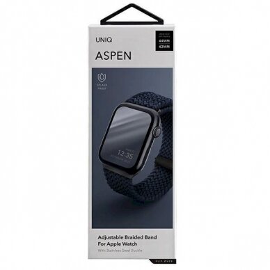 Uniq Strap Aspen Case skirta Apple Watch 44/42/45 mm Series 1/2/3/4/5/6/7/8/9/SE/SE2 Braided - Mėlynas 10 Uniq Strap Aspen Case skirta Apple Watch 44/42/45 mm Series 1/2/3/4/5/6/7/8/9/SE/SE2 Braided - Mėlynas 10
