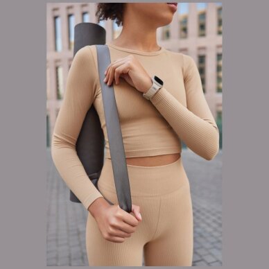 Apple Watch 44 / 45 / 46 / 49 mm Uniq Stride De Rubber dirželis – smėlinis 2 Apple Watch 44 / 45 / 46 / 49 mm Uniq Stride De Rubber dirželis – smėlinis 2