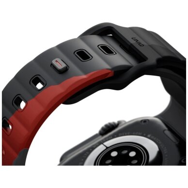Apple Watch 44 / 45 / 46 / 49 mm Uniq Stride De Rubber dirželis – pilkas 1