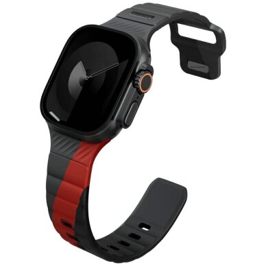 Apple Watch 44 / 45 / 46 / 49 mm Uniq Stride De Rubber dirželis – pilkas Apple Watch 44 / 45 / 46 / 49 mm Uniq Stride De Rubber dirželis – pilkas