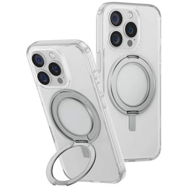 Uniq Swivix 360 Rotating su atrama Dėklas skirtas iPhone 16 Pro - Permatomas