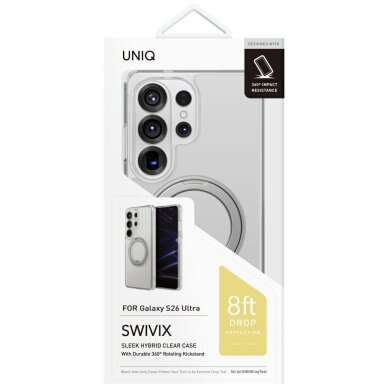 Samsung Galaxy S26 Ultra Uniq Swivix dėklas – skaidrus 2 Samsung Galaxy S26 Ultra Uniq Swivix dėklas – skaidrus 2