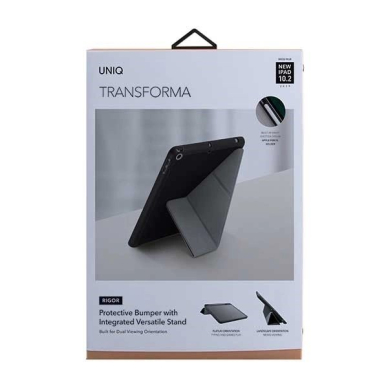 iPad 10.2" 2019 (7-osios kartos) – Uniq Transforma Rigor dėklas - Juodas 4