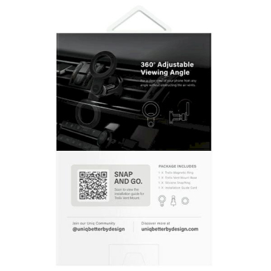 Uniq Trelix Car magnetic Automobilinis laikiklis air vent - Juodas 6 Uniq Trelix Car magnetic Automobilinis laikiklis air vent - Juodas 6