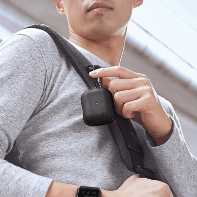 Uniq Valencia AirPods Pro Dėklas Juodas/Midnight Juodas Antimicrobial 2