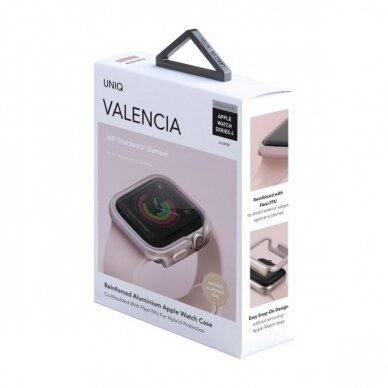 Akcija! UNIQ Valencia protective case skirta Watch SE/6/5/4 44mm rožinis 4