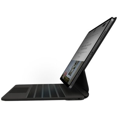 iPad Air 13" 2024 / 2025 / iPad Pro 13" 2024 dėklas Uniq Venno Pro Magnetic Smart su klaviatūra – juodas 1