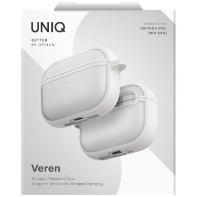 AirPods Pro 3 Uniq Veren dėklas – baltas 4 AirPods Pro 3 Uniq Veren dėklas – baltas 4