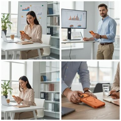 iPhone 17 Pro Max Uniq Veren Magclick įkrovimo dėklas – oranžinis 3 iPhone 17 Pro Max Uniq Veren Magclick įkrovimo dėklas – oranžinis 3