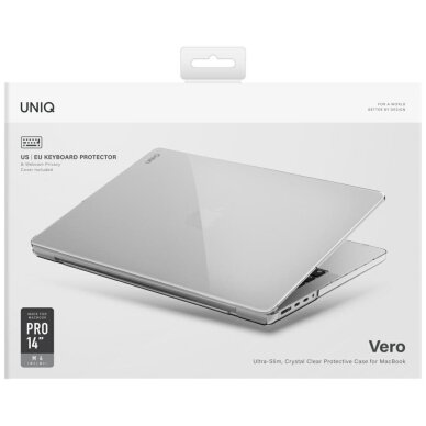 MacBook Pro 14" M1–M4 (2021–2024) dėklas Uniq Vero – skaidrus 8