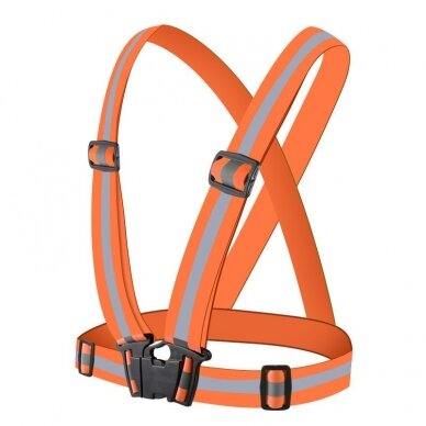 Atšvaitas Unisex Adjustable Reflective Safety Harness Vest Oranžinis Atšvaitas Unisex Adjustable Reflective Safety Harness Vest Oranžinis