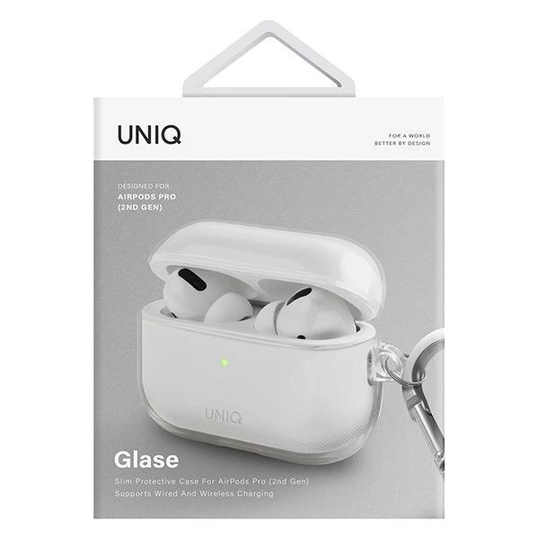 AirPods Pro 2 Uniq Glase dėklas – skaidrus blizgus 3