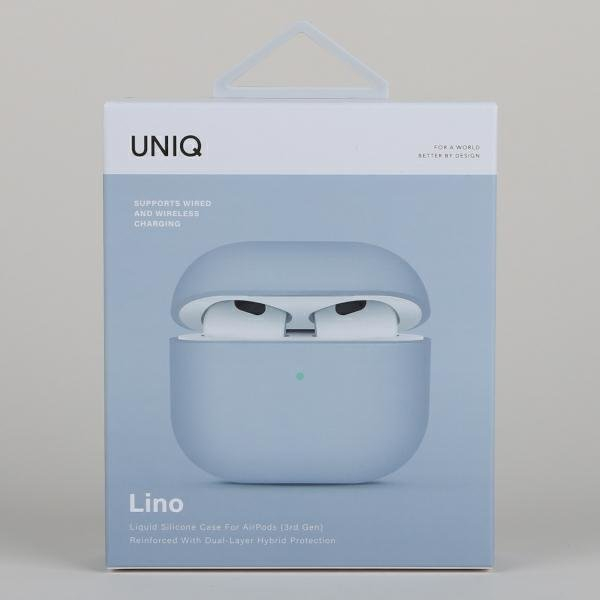 Dėklas ausinėms Uniq case Lino AirPods 3 Mėlynas 3 Dėklas ausinėms Uniq case Lino AirPods 3 Mėlynas 3