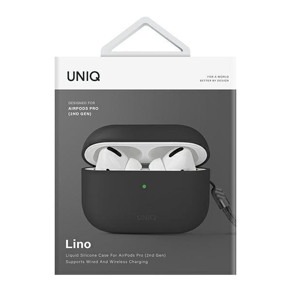 AirPods Pro 2 Uniq Lino Silicone dėklas – pilkas / pelenų pilkas 4 AirPods Pro 2 Uniq Lino Silicone dėklas – pilkas / pelenų pilkas 4