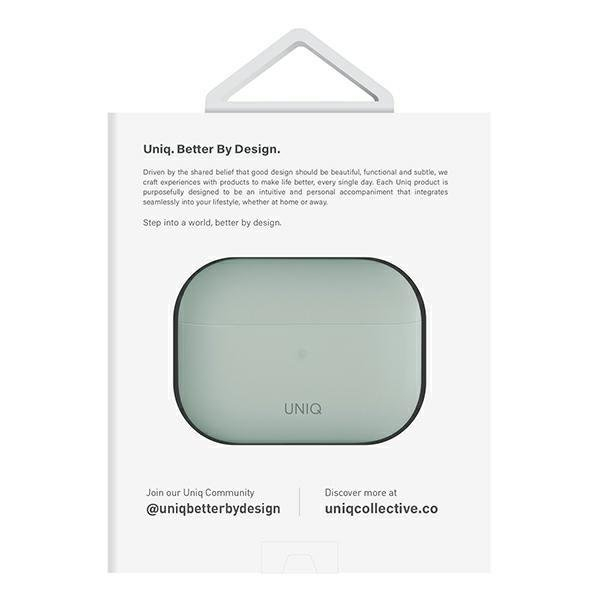 Dėklas ausinėms Uniq Lino AirPods Pro 2 gen Žalias 5 Dėklas ausinėms Uniq Lino AirPods Pro 2 gen Žalias 5