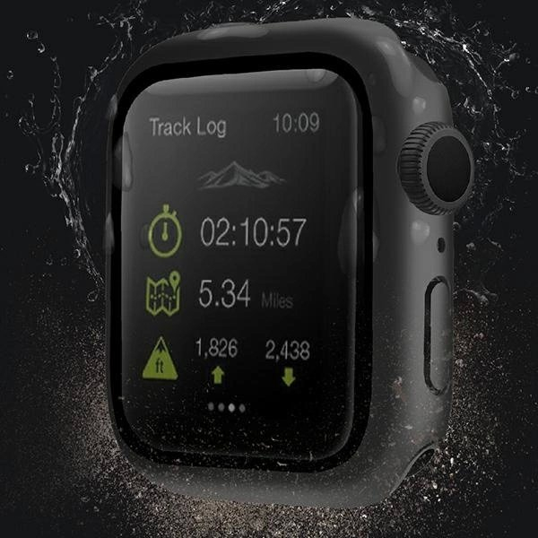 Uniq Dėklas Nautic Apple Watch Series 7/8/9 45mm Juodas/Juodas 5