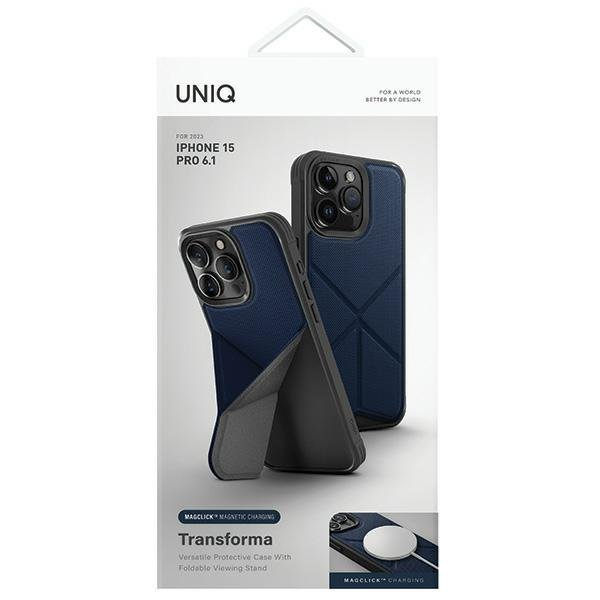 Uniq Dėklas Transforma iPhone 15 Pro 6.1 Magclick Charging Mėlynas/electric Mėlynas 1 Uniq Dėklas Transforma iPhone 15 Pro 6.1 Magclick Charging Mėlynas/electric Mėlynas 1