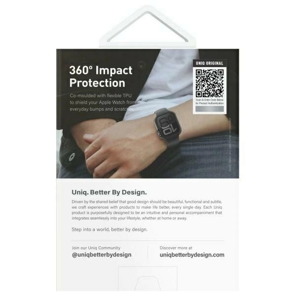 Uniq Dėklas Valencia Apple Watch Series 46mm Sidabrinis/titanium Sidabrinis 5