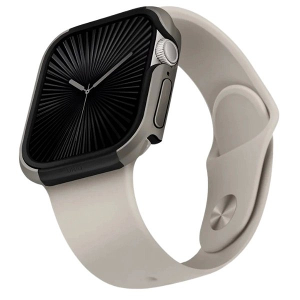 Uniq Dėklas Valencia Apple Watch Series 46mm Sidabrinis/titanium Sidabrinis