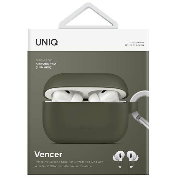 Dėklas ausinėms Uniq Vencer AirPods Pro 2 gen Žalias 7
