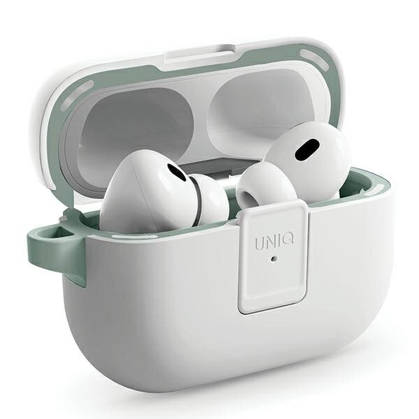 AirPods Pro 2 Uniq Clyde Lock dėklas – baltas ir žalias 2 AirPods Pro 2 Uniq Clyde Lock dėklas – baltas ir žalias 2