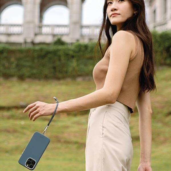 Telefono dirželis Uniq Coehl Laurel Handstrap – juodas 1 Telefono dirželis Uniq Coehl Laurel Handstrap – juodas 1