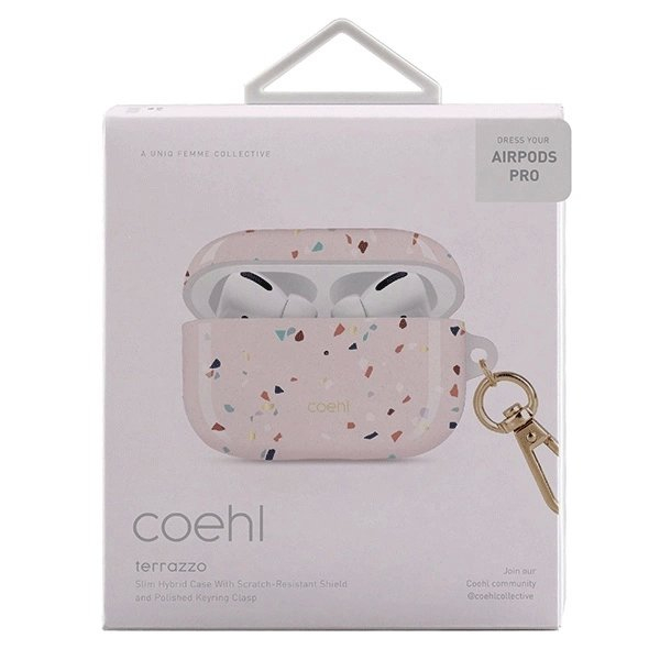 Uniq Coehl Terrazzo AirPods Pro Dėklas Rožinis/Blush Rožinis 2 Uniq Coehl Terrazzo AirPods Pro Dėklas Rožinis/Blush Rožinis 2
