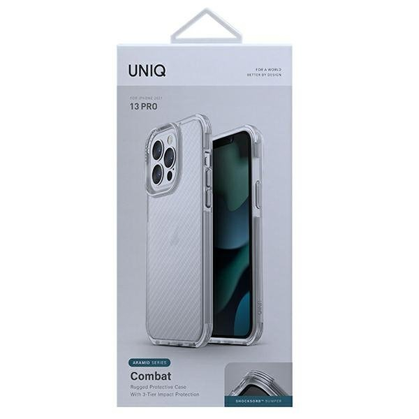 Dėklas UNIQ Combat iPhone 13 Pro / 13 6,1" frost skaidrus 5 Dėklas UNIQ Combat iPhone 13 Pro / 13 6,1" frost skaidrus 5