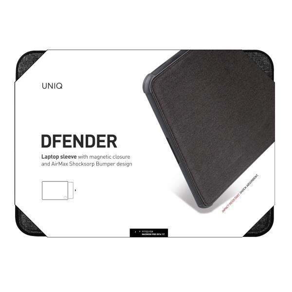 UNIQ dėklas Dfender laptop Sleeve 16" Juodas