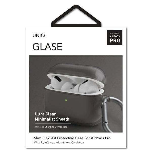 Uniq Glase AirPods Pro Dėklas smoked/smoke 9 Uniq Glase AirPods Pro Dėklas smoked/smoke 9