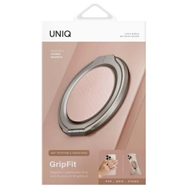 Magnetinis laikiklis Uniq Gripfit 360 su stoveliu – rožinis / blush pink 1 Magnetinis laikiklis Uniq Gripfit 360 su stoveliu – rožinis / blush pink 1