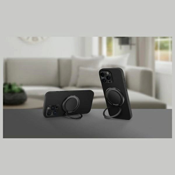 Magnetinis laikiklis Uniq Gripfit Premium 360 su stoveliu – juodas / carbon black 3