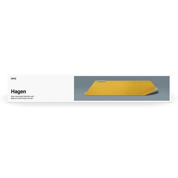 Magnetinis kilimėlis Uniq Hagen Magnetic Desk Pad dvisluoksnis – geltonas / pilkas 6
