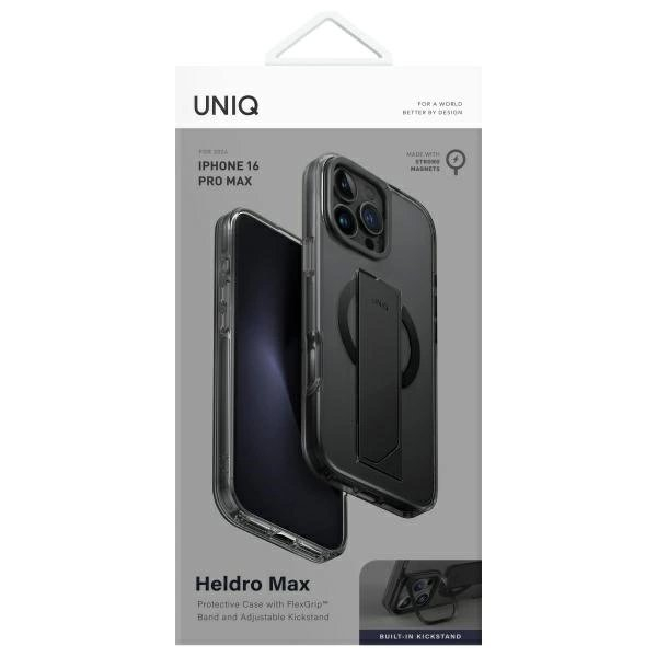Uniq Heldro Max iPhone 16 Pro Max 6.9" Magclick Charging Dėklas Juodas/vapour smoke 3