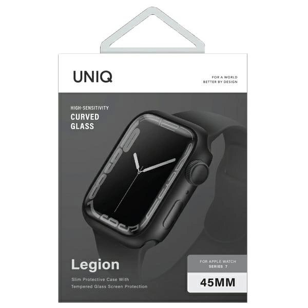 Uniq Legion Dėklas skirtas Apple Watch Series 7/8/9 45mm Juodas/Juodas 1 Uniq Legion Dėklas skirtas Apple Watch Series 7/8/9 45mm Juodas/Juodas 1