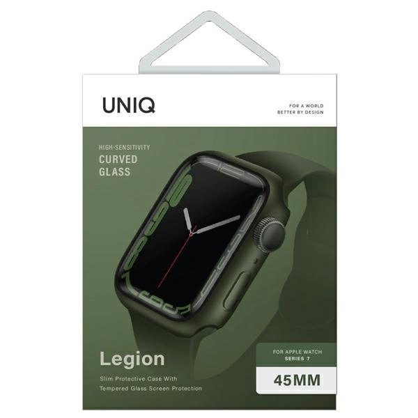 Uniq Legion Dėklas skirtas Apple Watch Series 7/8/9 45mm Žalias/Žalias 1