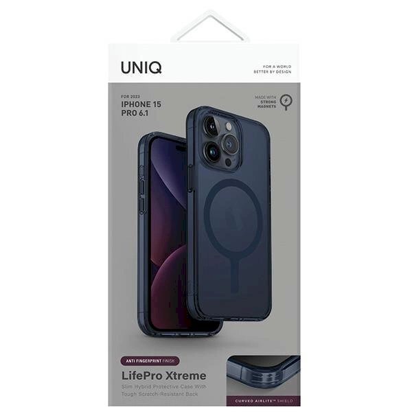 Uniq LifePro Xtreme Magclick Charging case for iPhone 15 Pro - Mėlynas 1 Uniq LifePro Xtreme Magclick Charging case for iPhone 15 Pro - Mėlynas 1