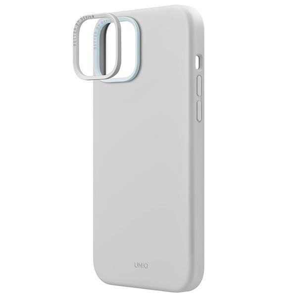 Dėklas Uniq Lino Hue iPhone 15 case 6.1  Magclick Charging light pilkos spalvos 3 Dėklas Uniq Lino Hue iPhone 15 case 6.1  Magclick Charging light pilkos spalvos 3