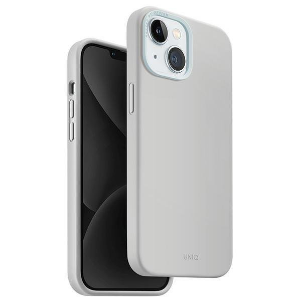 Dėklas Uniq Lino Hue iPhone 15 case 6.1  Magclick Charging light pilkos spalvos Dėklas Uniq Lino Hue iPhone 15 case 6.1  Magclick Charging light pilkos spalvos