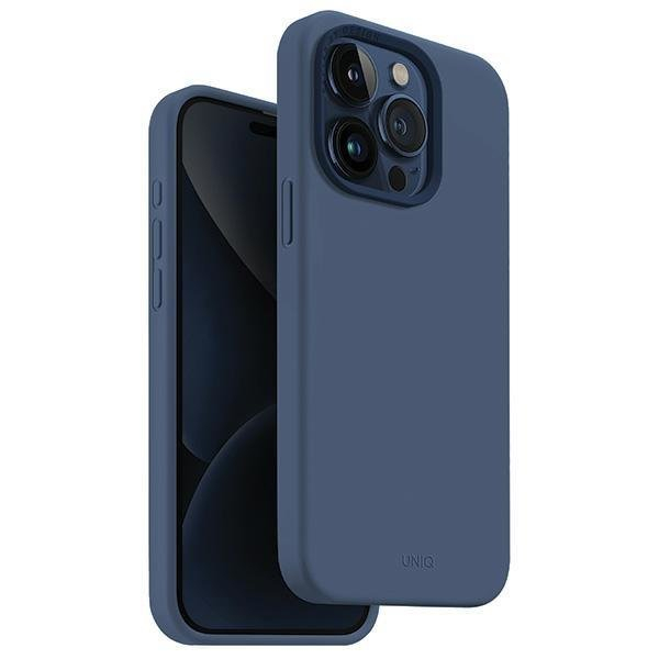 Dėklas Uniq Lino Hue iPhone 15 Pro 6.1 case Magclick Charging navy Mėlynas Dėklas Uniq Lino Hue iPhone 15 Pro 6.1 case Magclick Charging navy Mėlynas