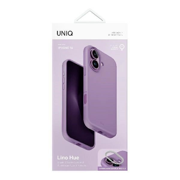 Uniq Lino Hue Magclick Charging Dėklas iPhone 16 - rožinis 6 Uniq Lino Hue Magclick Charging Dėklas iPhone 16 - rožinis 6