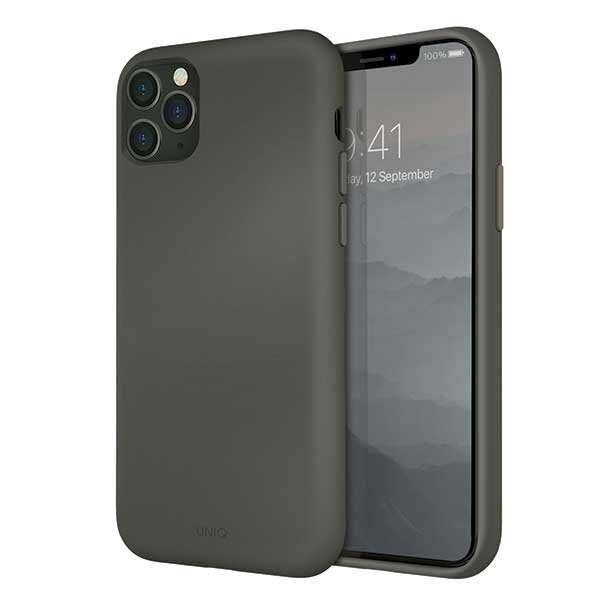 UNIQ Lino Hue dėklas iPhone 11 Pro Max pilkas UNIQ Lino Hue dėklas iPhone 11 Pro Max pilkas